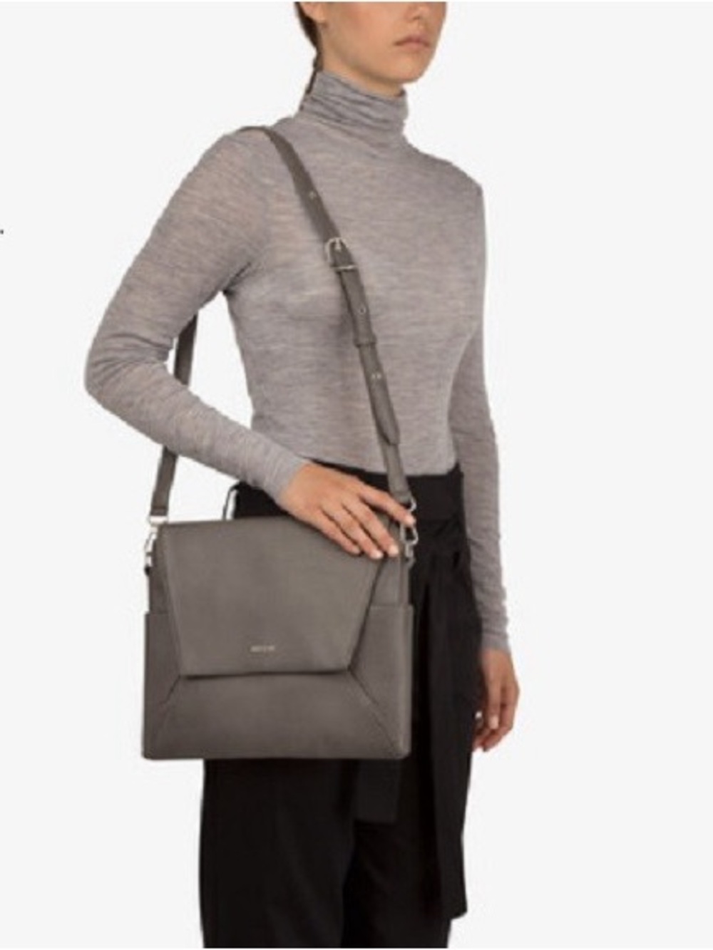 Matt & Nat Envelope MINKA Hobo crossbody shoulder bag grey